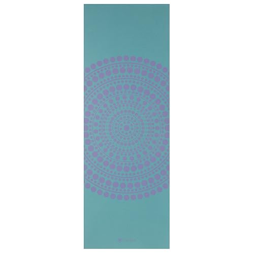 Gaiam Yoga Mat - Premium 6mm Print Reversible Extra Thick Non Slip Exercise & Fitness Mat for All Types of Yoga, Pilates & Floor Workouts (68" x 24" x 6mm Thick) - color: Aqua Trance