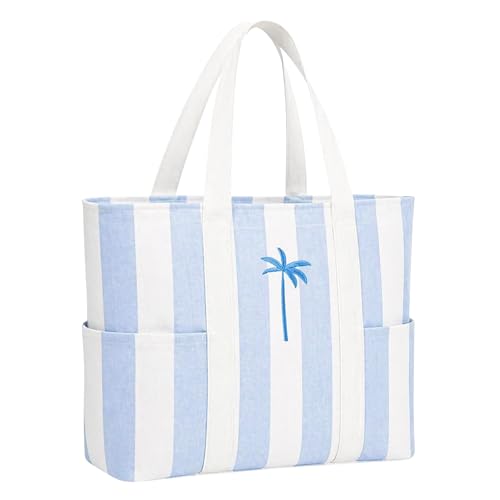 Folkulture Beach Tote Bags For Women, Beach Must Haves 2026-18x15 Inch | Waterproof,Sandproof, Large Tote Bags for Women, Swimming Pool, Beach Essentials, Simple Modern Pool Bag, Bolsos Para Mujeres - color: Palm Motif