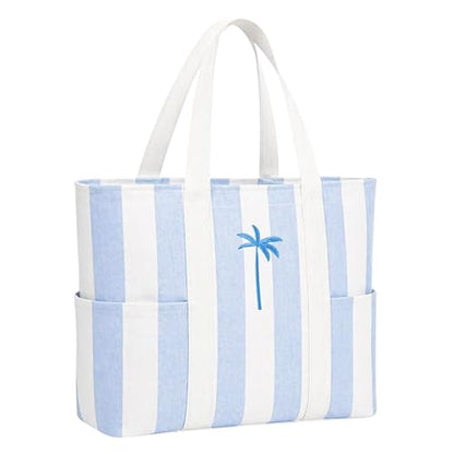 Folkulture Beach Tote Bags For Women, Beach Must Haves 2026-18x15 Inch | Waterproof,Sandproof, Large Tote Bags for Women, Swimming Pool, Beach Essentials, Simple Modern Pool Bag, Bolsos Para Mujeres - color: Palm Motif