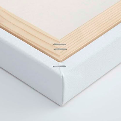 The Edge Eco-Friendly Recycled Cotton Stretched Canvas for Painting - 12x12 Box of 3 - Medium-Textured, Triple Acrylic Primed All Media Painting Canvas, 320gsm, 1-1/2 in. Deep Pine Stretchers - size: 12x12 in