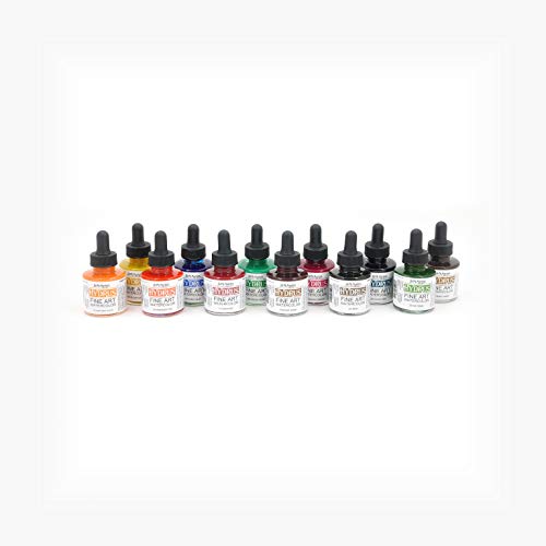 Dr. Ph. Martin's Hydrus Fine Art Watercolor (Set 2) Watercolor Set, 1.0 oz, Set 2 Colors, 1 Set of 12 Bottles