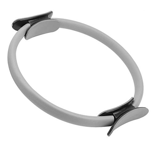 Yoga Ring, Pilates Circle for Home Gym Exercises Strengthens Core Muscles Fitness Ring for All Levels and Lie Positions(Grey)