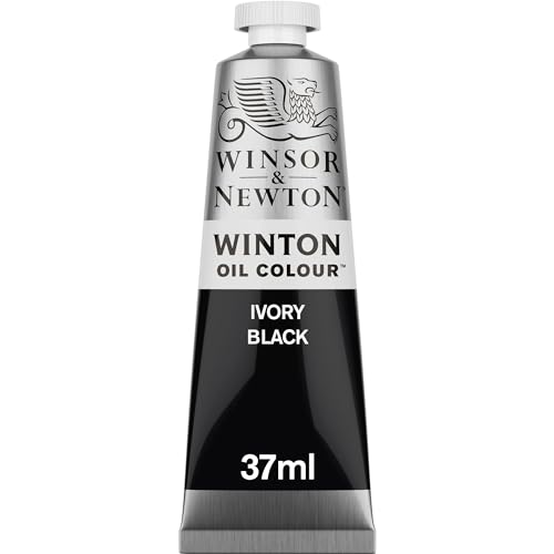 Winsor & Newton Winton Oil Color, 37ml Tube, Ivory Black | High-quality pigments, Durable, Lightfast, Permanent, Uniform Consistency, Great Pigment Load - color: Ivory Black, size: 1.25 Fl Oz (Pack of 1), style: 1.25-oz Tube