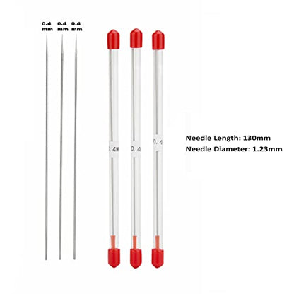 3PCS 0.4mm Airbrush Nozzles and Needles Replacement Parts with 11 in 1 Airbrush Cleaning Repair Tool for Airbrush Gun - size: 3PCS 0.4mm Nozzle and Needles/Cleaning Kit