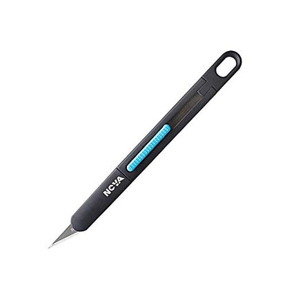 Nova Precision Craft & Hobby Knife, Premium Safety Cutter for Trimming, Vinyl Weeding and Art, Innovative Flat Design for a Better Use, Retractable #11 Fine Point Blade, Super Slim and Safe - color: Blue