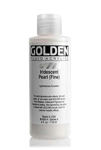 Golden Fluid Acrylic, 4 ounce bottle, Iridescent Pearl Fine