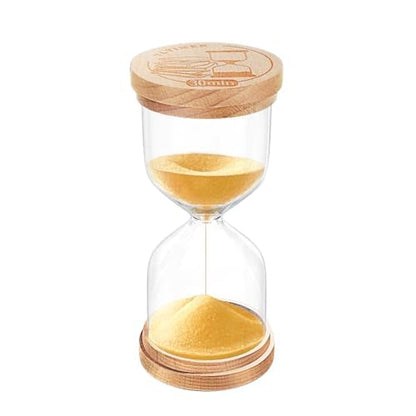 30 Minute Sand Timer Hourglass:Small Wooden Sand Clock,Gold Sand Watch,Hour Glass Sandglass for Classroom,Home,Games (Gold) - color: Gold, size: 30 minute