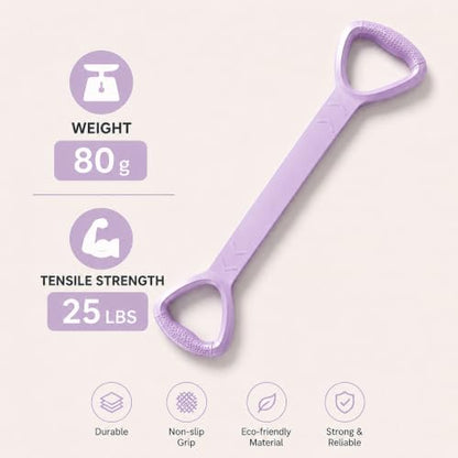 Figure 8 Resistance Band for Workout, Stretching, Yoga, Pilates, Physical Therapy and Home Fitness, TPE Exercise Band - color: Purple