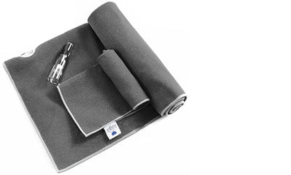 IUGA Premium Set- Includes 1 Non Slip Yoga Towel, 1 Non Slip Textured Surface Yoga Mat