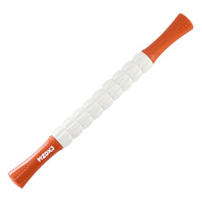 Muscle Roller Massage Roller Stick- Deep Tissue Fascia Blaster for Myofascial Pain Relief, Lymphatic Drainage & Body Sculpting, Handheld Physical Therapy & Recovery Tool(Orange White) - color: Orange White