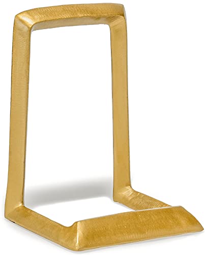 Red Co. 8” Decorative Metal Display Plate Stand and Art Holder Easel in Distressed Gold Finish - color: Gold
