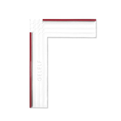 Paper Positioning Tool - Gel Plate Printing Placement Tool Paper Alignment Layering for Gel Printing Printmaking Card Making Supplies, L Square Ruler (Red, Small: 15 x 20 cm(6 x 8 in)) - size: Small: 6 x 8 in
