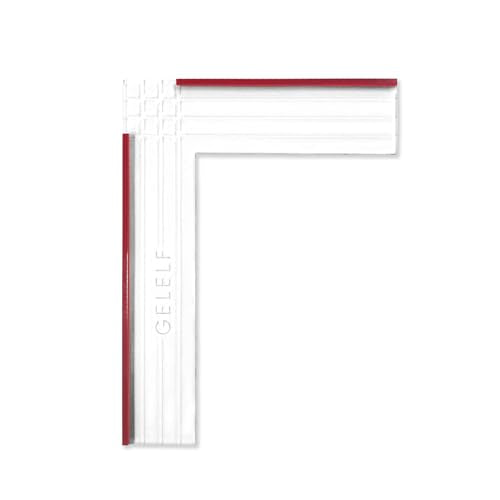 Paper Positioning Tool - Gel Plate Printing Placement Tool Paper Alignment Layering for Gel Printing Printmaking Card Making Supplies, L Square Ruler (Red, Small: 15 x 20 cm(6 x 8 in)) - size: Small: 6 x 8 in
