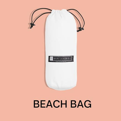 BAY LAUREL Turkish Beach Towel with Travel Bag 39 x 71 Quick Dry Sand Free Lightweight Large Oversized Towels Light - color: Orange Mix