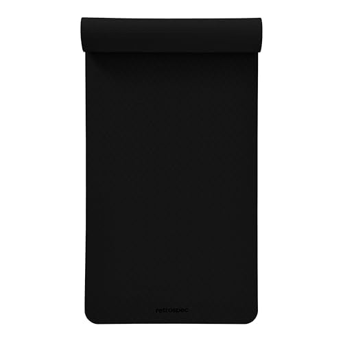 Retrospec Zuma 1/2" Yoga Mat Non Slip Exercise Mat For Pilates, Workout - color: Black