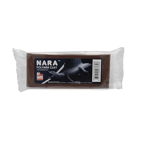 NARA Polymer Baking Clay, 1 Color, 1 Block, 454g (1 lb.) (Chocolate Brown) - color: Chocolate Brown