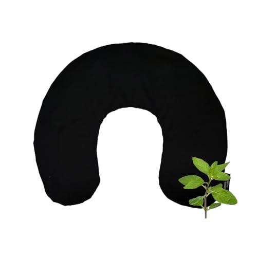 Mother Earth Pillows Large Triggerpoint Flax Pillow for Neck and Shoulders (Black - Refresh Herbal Blend) - color: Black - Refresh Herbal Blend