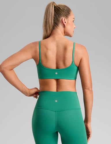 CRZ YOGA Butterbreeze Scoop Neck Sports Bras - color: Cascadia Green, size: X-Large