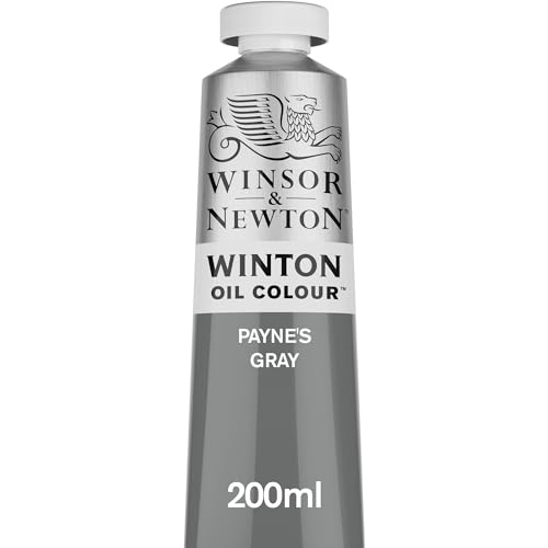Winsor & Newton Winton Oil Color, 200ml Tube, Payne's Gray | High-quality pigments, Durable, Lightfast, Permanent, Uniform Consistency, Great Pigment Load - color: Payne's Gray, size: 6.75 Fl Oz (Pack of 1), style: 6.75-oz Tube