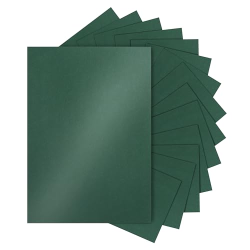 Silunkia 120 Sheets Dark Green Shimmer Cardstock 8.5 x 11 Paper 92lb | Heavyweight Craft Paper Card Stock for Christmas, Birthday Decorations, DIY Cards Making, Invitations - color: Green, size: 120 Sheets