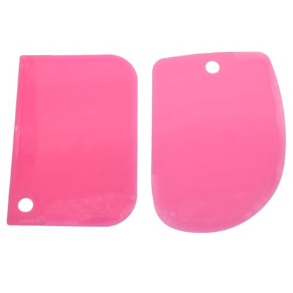 FDXGYH Clay Scraper Set 6pcs Pottery Clay Sculpture Knife Plastic Scraping Handle Carved Industrial DIY Clay Texture Scraper Tool (Pink)