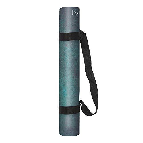 YOGA DESIGN LAB | The Combo Yoga Mat | 2-in-1 Mat+Towel | Eco Luxury | Ideal for Hot Yoga, Power, Bikram, Ashtanga, Sweat | Studio Quality | Includes Carrying Strap! - color: Aegean Green, size: 3.5mm