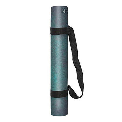 YOGA DESIGN LAB | The Combo Yoga Mat | 2-in-1 Mat+Towel | Eco Luxury | Ideal for Hot Yoga, Power, Bikram, Ashtanga, Sweat | Studio Quality | Includes Carrying Strap! - color: Aegean Green, size: 3.5mm