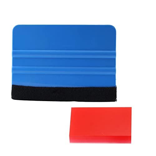 PZRT 2pcs Squeegees Screen Printing Tools for Applying Transfer Paste or Ink DIY Silkscreen Printing Ink Rubber Scraper Board Tools 1.97in x 1.18in, 3.94 in x 2.8 in