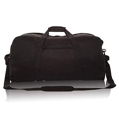 DALIX 25" Big Adventure Large Gym Sports Duffle Bag (Black Grey Navy Blue Red Camo) - color: Black