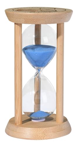 SuLiao Wood Hourglass 30 Minute, Blue Beech Stand Sand Timer Clock, Small Sand Watch 30 Min, Three Minute Timer Antiguo Reloj De Arena, Unique Hour Glass Sandglass for Home, Desk, Office - color: Blue, size: 30 Min