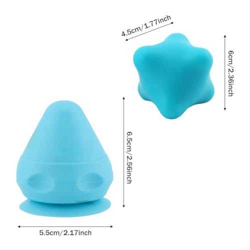 2pcs Neck Relaxer Shoulder Back Massager,Myofascial Massage Ball,Suction Cup Mountable Back Pain Relief Tool Therapying Massager Ball,for Neck,Leg, Back Myofascial Release