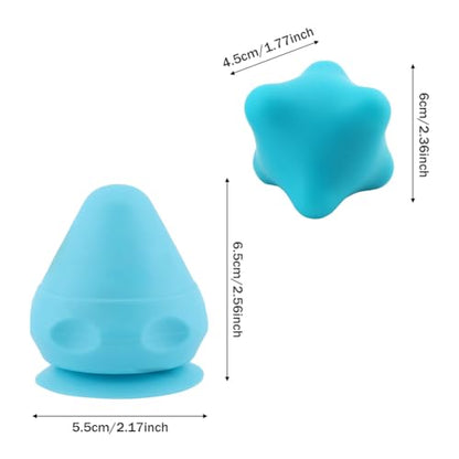 2pcs Neck Relaxer Shoulder Back Massager,Myofascial Massage Ball,Suction Cup Mountable Back Pain Relief Tool Therapying Massager Ball,for Neck,Leg, Back Myofascial Release