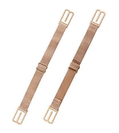 Women's Non-slip Adjustable Elastic Bra Strap Clips Holder-3 Packs - color: Black, White, Skin Color