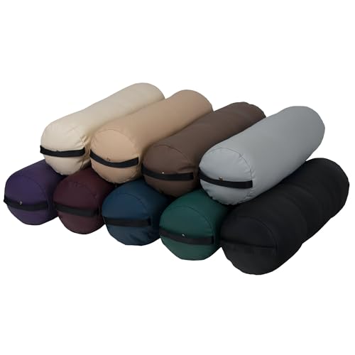 EARTHLITE Bolster Pillow Fluffy – Durable Massage Bolster, 100% PU Upholstery incl. Strap Handle/Professional Quality for Massage Tables/Back Pain Relief - color: Sterling