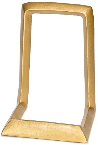Red Co. 8” Decorative Metal Display Plate Stand and Art Holder Easel in Distressed Gold Finish - color: Gold