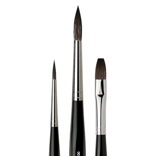 da Vinci Watercolor Series 5386 Casaneo Paint Brush Set, New Wave Synthetics, 3 Brush Set - style: Casaneo Starter Set