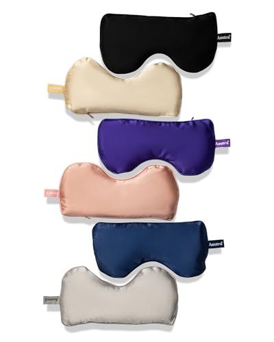ASUTRA Silk Eye Pillow for Sleep, Purple - Filled w/Lavender (One Size) - color: Purple
