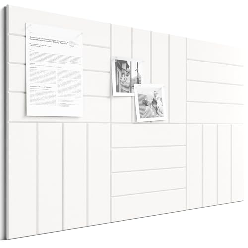 Bumusty 36" x 24" Large Cork Board Alternative, Milky White - color: Milky White, size: Bold-stripe 6-pack