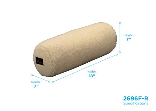 NOVA Medical Orthopedic Bolster Pillow & Cervical Roll – Lumbar Support Cushion for Neck, Back, Knee & Leg Pain Relief – Spinal Alignment Sleep Aid for Bed, Chair & Travel – Soft Fleece Cover