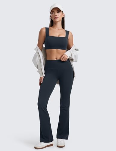 CRZ YOGA Butterluxe Wide Strap Sports Bras - color: True Navy, size: X-Small