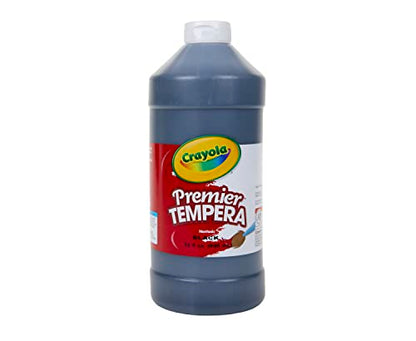Crayola Premier Tempera Paint - Black (32oz), Paint for Kids, Arts & Crafts Supplies for Classrooms, Nontoxic, Ages 3+ - color: Black
