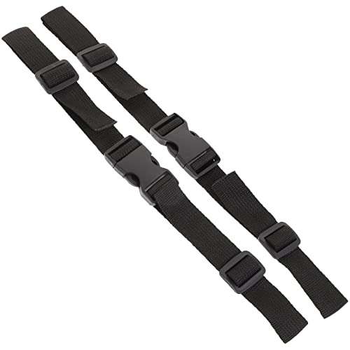 BESPORTBLE Buckle Straps Set: Black Nylon Adjustable Buckle Straps with Quick Release for Backpacking, Outdoor Activities Securing Yoga Mats Tents and Luggage, No Sewing Kit
