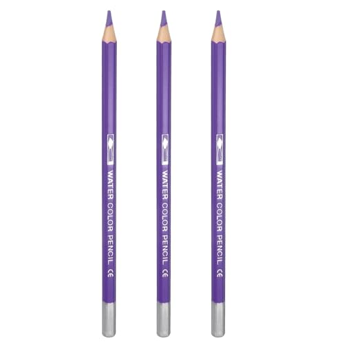 PATIKIL Watercolor Pencils, Purple Color Pencil Set Sketch Coloring Drawing Colored Pencils Bulk Artist Drawing Supplies for Adult Coloring Book Blending, 3 Pcs - color: Purple