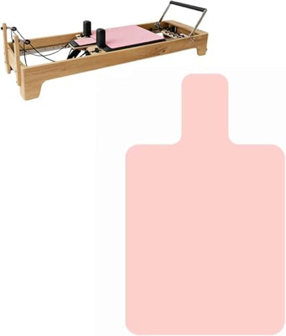 QCWN Non-Slip Pilates Reformer Mat Cover, 39" x 24" Pilates Machine Towel with Headrest Cutout, 0.8mm Sweat-Wicking Micro-Suede Foldable Mat for Female Pilates Enthusiast Exercise Matfor Pilate Training Yoga - color: Pink