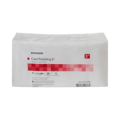 McKesson Cast Padding, Non-Sterile, White, Polyester, 4 yds, 3 in, 20 ct | Cast Padding,White,Polyester,NonSterile,Undercast,3 Inch X 4 Yard - size: 3 Inch X 4 Yard ( 20 ct)