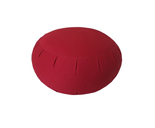 Buckwheat Zafu Meditation Cushion - color: Red