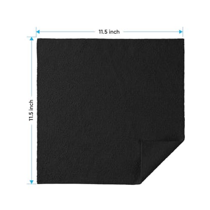HOMEXCEL Microfiber Cleaning Cloth 20 PK, Towels for Cars and Shop, Black - color: Black