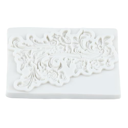 Baroque Silicone Mold Baroque Relief Flower Polymer Clay Molds | Jewelry Making Epoxy Resin Casting Air Dry Polymer Clay Craft - color: Style R