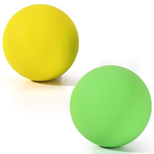Lacrosse Ball 2 Pack for Myofascial Release Green Yellow - color: Green and Yellow