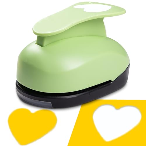 Heart Punches for Paper Crafts, 3 inch Heart Shape Hole Punch for Scrapbook | Large Heart Punch, Heart Paper Punch, Hearts Hole Puncher for Paper Crafts, Cardstock, Classroom DIY Projects, Journal - style: Heart Punch